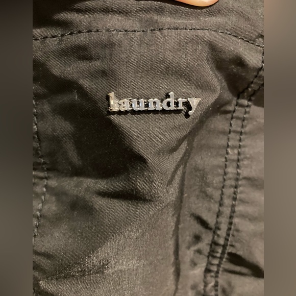 Laundry by Shelli Segal black A line skirted trench coat - Picture 6 of 10